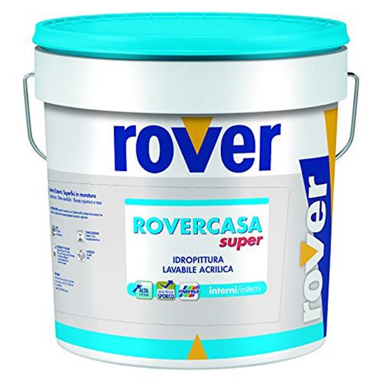 Immagine di IDROPITTURA ROVERCASA SUPER, BASE A, LAVABILE, ACRILICA PER ESTERNO E INTERNO, 0,675 LT