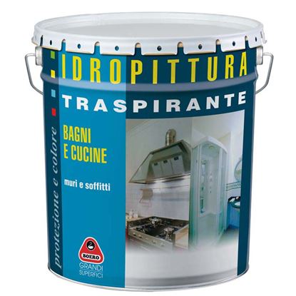 Immagine di IDROPITTURA BOERO, TRASPIRANTE, PER BAGNI E CUCINE, 14 LT