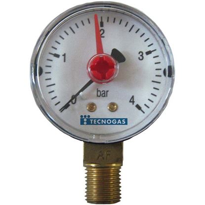 Immagine di MANOMETRO ISPESL, 10 BAR, Ø 63 MM, 1/4'', RADIALE