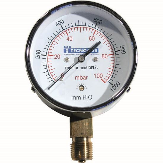 Immagine di MANOMETRO GAS RADIALE, 0/100 MBAR, Ø 63 MM, 1/4''