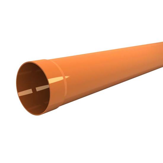 Immagine di TUBO IN PVC, PER SCARICHI CIVILI ED INDUSTRIALI F/N, COLORE ARANCIO, Ø MM 80X1 MT