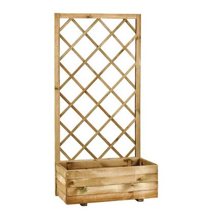 Immagine di FIORIERA ECOFLORA 1, LEGNO DI CONIFERA IMPREGNATO IN AUTOCLAVE, 70X35XH140 CM