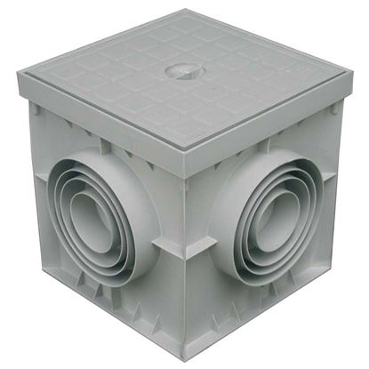 Immagine di POZZETTO E COPERCHIO, COLORE GRIGIO, 40X40 CM