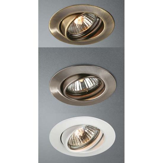 Immagine di SET 3 SPOT OPAL, Ø 9 CM, 50 W, INCASSO TONDO, ORIENTABILI, COLORE BRONZO