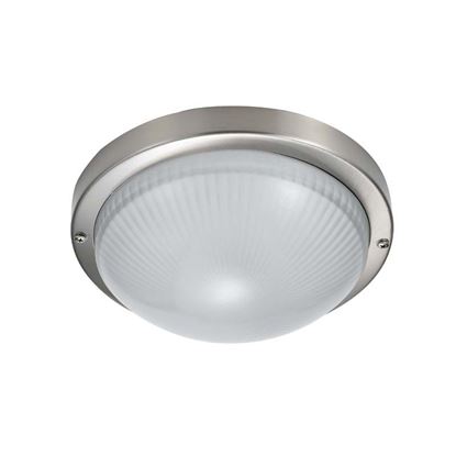 Immagine di PLAFONIERA TONDA, AD INCASSO, IN ACCIAIO INOX, E27-60 W, 25,6X20XH11,5 CM, COLORE BIANCO