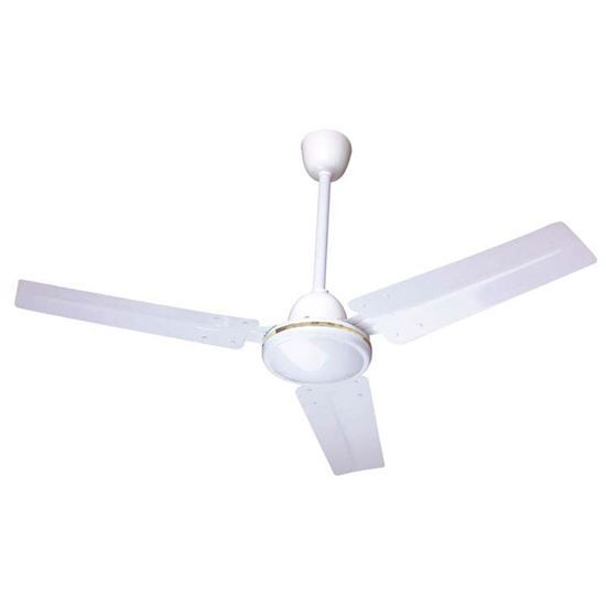Immagine di VENTILATORE DA SOFFITTO, 3 PALE METALLICHE DA CM 90, 3 VELOCITÀ, COMANDO A MURO, COLORE BIANCO