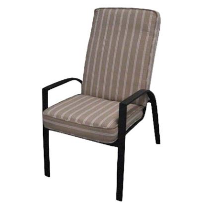 Immagine di SEDIA IN ACCIAIO CON BRACCIOLI, INCLUSI CUSCINI, CM 76,5X59XH.101, COLORE NERO