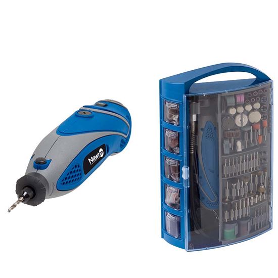 Immagine di MINI SMERIGLIATRICE DI PRECISIONE, POTENZA 130 W, VELOCITÀ VARIABILE 10000-32000 GIRI/MIN, CON ACCESSORI 199 PEZZI