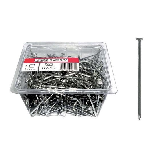 Immagine di PUNTE PIANE, SCATOLA TRASPARENTE, 1 KG, 13X30 MM