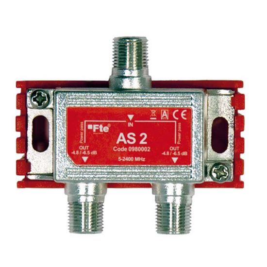 Immagine di DIVISORE TV-SAT, CON PASSAGGIO CC, CLASSE A, 2 VIE