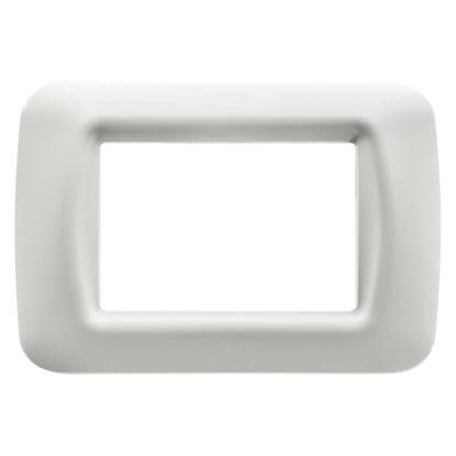 Immagine di PLACCA TOP GEWISS, SYSTEM, FINITURA LUCIDA, 3 MODULI, COLORE BIANCO NUVOLA