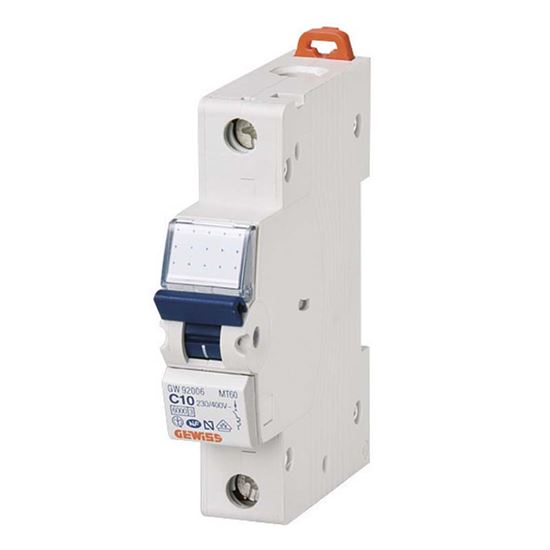 Immagine di INTERRUTTORE MAGNETOTERMICO GEWISS, CURVA C, 2P, 1 MODULO, 4,5 KA, 10 A