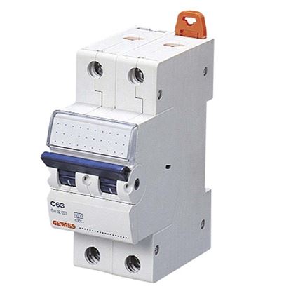 Immagine di INTERRUTTORE MAGNETOTERMICO GEWISS, CURVA C, 2P, 2 MODULI, 10 KA, 16 A