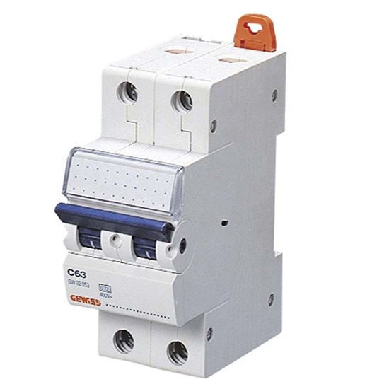 Immagine di INTERRUTTORE MAGNETOTERMICO GEWISS, CURVA C, 2P, 2 MODULI, 10 KA, 20 A