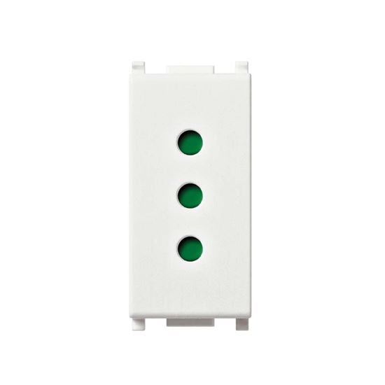 Immagine di PRESA 2P+T, 10 A, PLANA, COLORE BIANCO