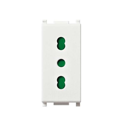 Immagine di PRESA 2P+T, 16 A, PLANA, COLORE BIANCO