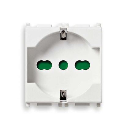 Immagine di PRESA 2P+T, 16 A, UNIVERSALE, PLANA, COLORE BIANCO