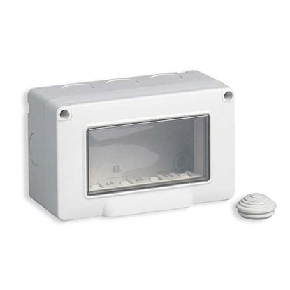 Immagine di CONTENITORE DA PARETE, IP55, 4 MODULI EIKON, ARKÉ E PLANA