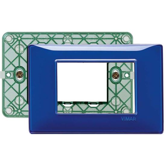Immagine di PLACCA 3 MODULI, PLANA, COLORE ZAFFIRO