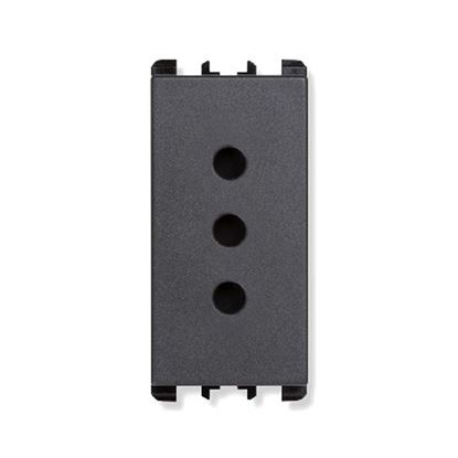 Immagine di PRESA BIPASSO, SIMON URMET NEA, 2P+T-16 A, 1 MODULO, COLORE ANTRACITE