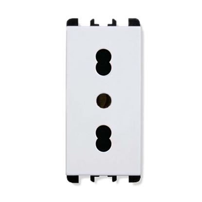 Immagine di PRESA, SIMON URMET NEA, 2P+ T-10 A, 1 MODULO, COLORE BIANCO
