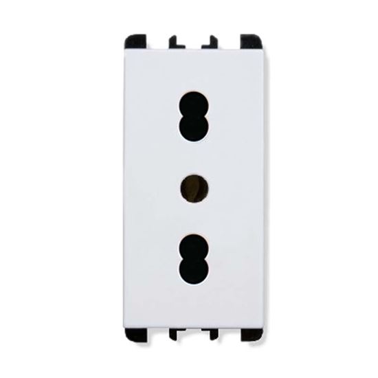 Immagine di PRESA, SIMON URMET NEA, 2P+ T-10 A, 1 MODULO, COLORE BIANCO
