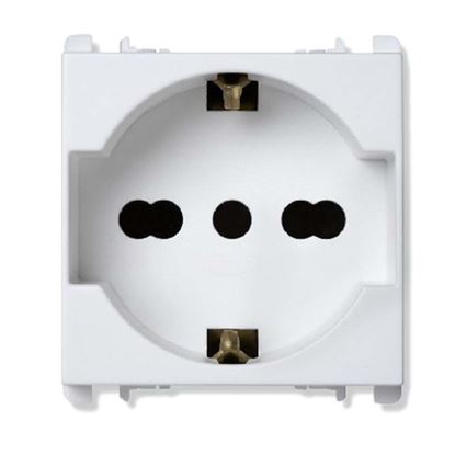 Immagine di PRESA UNIVERSALE, SIMON URMET NEA, SHUKO, 2P+T-10/16 A, 2 MODULI, COLORE BIANCO