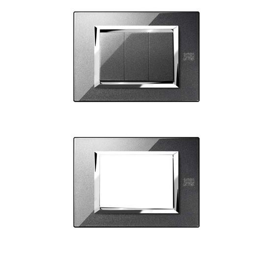 Immagine di PLACCA 4 MODULI, SIMON URMET NEA, FLEXA, IN TECNOPOLIMERO, COLORE BIANCO