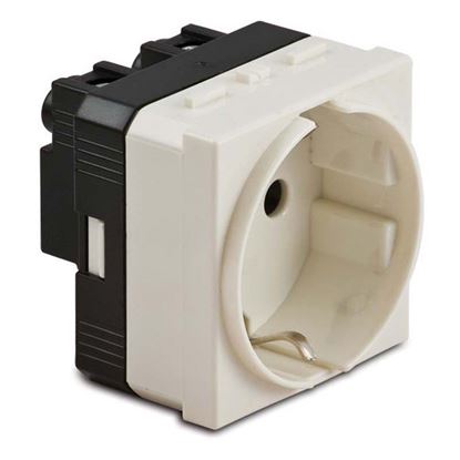 Immagine di PRESA SCHUKO, 2P+T CENTRALE 16 A, COLORE BIANCO