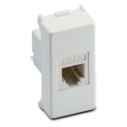 Immagine di PRESA RJ45 MIX, PLUG 8/8 CAT.5E UTP, NON SCHERMATA, COLORE BIANCO
