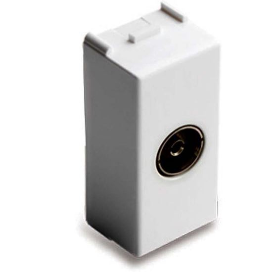 Immagine di PRESA TV MIX, CONNETTORE IEC FEMMINA, COLORE BIANCO