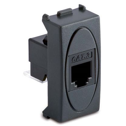 Immagine di PRESA RJ45 MODO, PLUG 8/8 CAT.5E UTP, NON SCHERMATA, COLORE GRIGIO