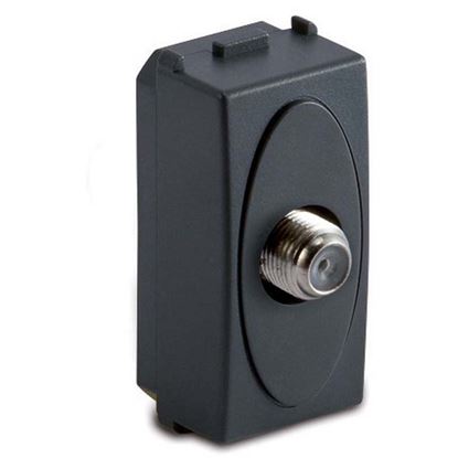 Immagine di PRESA TV MODO, COASSIALE, IEC, MASCHIO DIRETTA, ATTENUAZIONE 0,5 DB, COLORE GRIGIO
