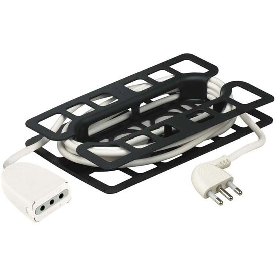 Immagine di PROLUNGA, SPINA/PRESA 2P+T 10 A, 3X0,75 MM, 5 MT, COLORE NERA