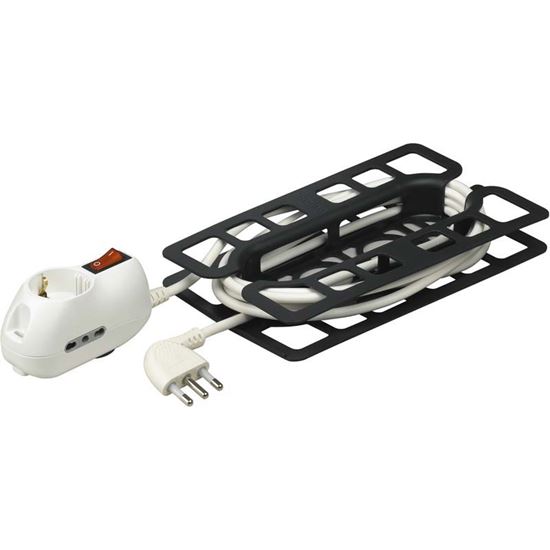 Immagine di PROLUNGA BTRE, 2 PRESE BIPASSO 10/16 A, 1 PRESA TEDESCA, 3X1,5 MM, 3 MT, COLORE GRIGIA