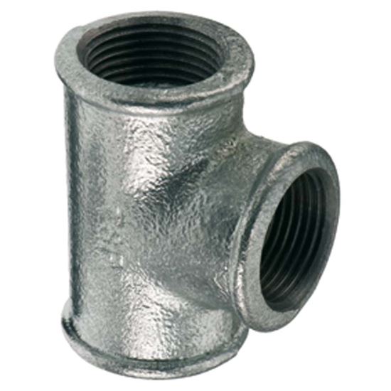 Immagine di TEE ZINCATO A 90°, FIGURA 130, FF 1/2", 10 PEZZI