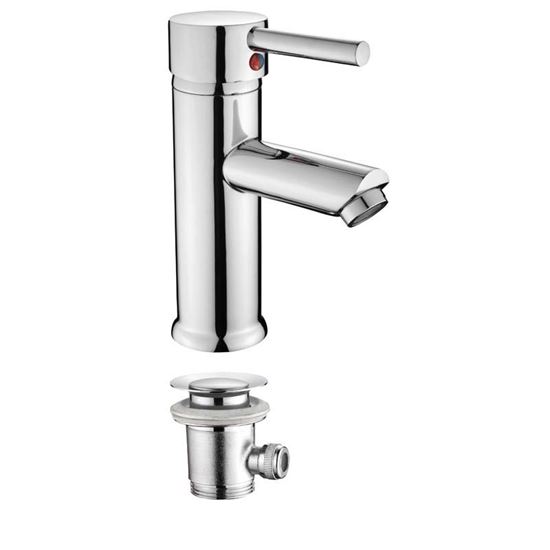 Immagine di MIX LAVABO, SERIE ERICA, CROMO, MONOFORO, CARTUCCIA 40 MM