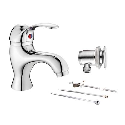 Immagine di MIX LAVABO, SERIE SERENA, CROMO, MONOFORO, CANNA ALTA, CARTUCCIA 40 MM