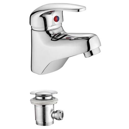Immagine di MIX LAVABO, SERIE LAURA, CROMO, MONOFORO, CARTUCCIA 40 MM