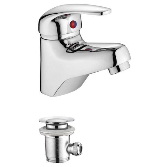 Immagine di MIX LAVABO, SERIE LAURA, CROMO, MONOFORO, CARTUCCIA 40 MM