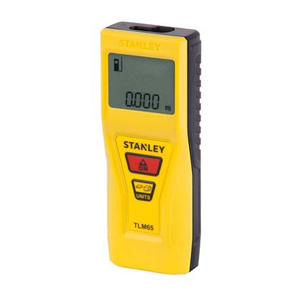 Immagine di MISURATORE LASER STANLEY, TLM 65, MISURAZIONE MASSIMA 20 MT, PULSANTE MULTIFUNZIONE: DISTANZA, AREA, VOLUME,