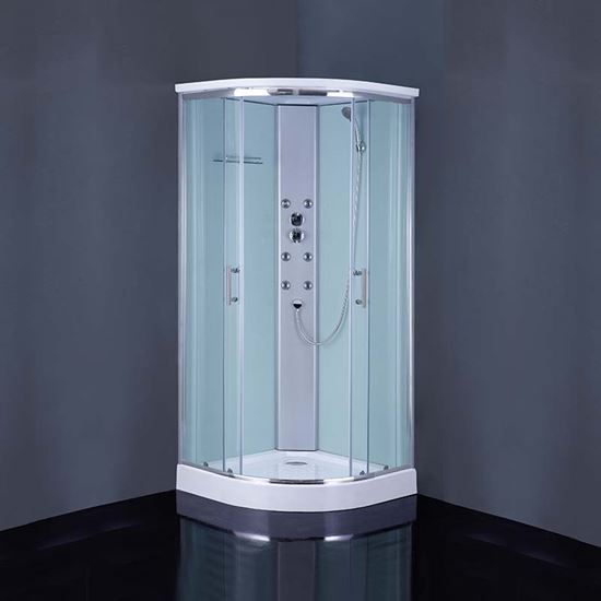 Immagine di CABINA DOCCIA IDROMASSAGGIO ORSOLA, 6 GETTI, 90X90X215 CM, VETRO 4 MM