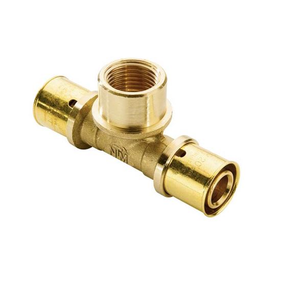 Immagine di RACCORDO A PRESSARE FIT, T FEMMINA, Ø16X1/2X16, GAS