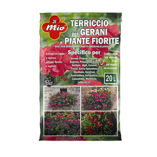 Immagine di IL TERRICCIO PER GERANI E PIANTE FIORITE 20 LT