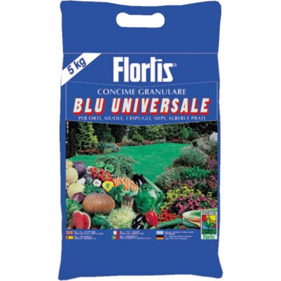 Immagine di CONCIME UNIVERSALE BLU, PER ORTI, AIUOLE,CESPUGLI, SIEPI, ALBERI E PRATI, 5 KG