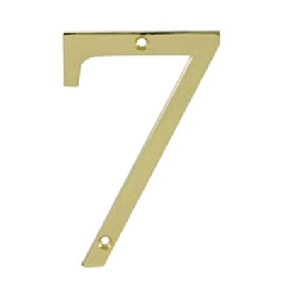 Immagine di NUMERO CIVICO, IN OTTONE LUCIDO, H 7,62 CM, N 7