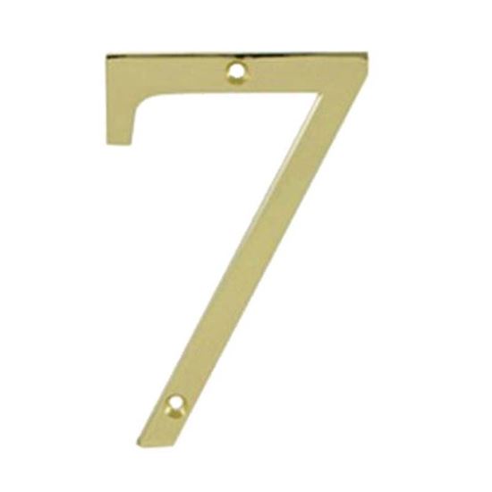 Immagine di NUMERO CIVICO, IN OTTONE LUCIDO, H 7,62 CM, N 7