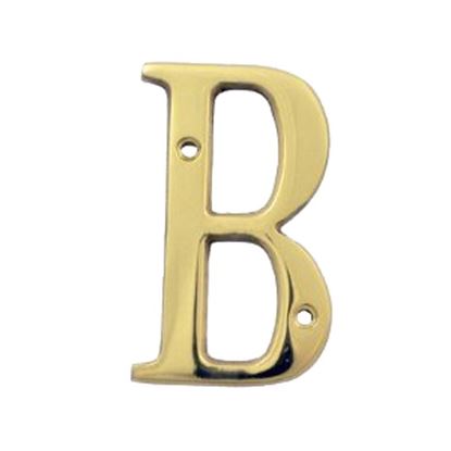 Immagine di LETTERA CIVICA, IN OTTONE LUCIDO, H 7,62 CM, B