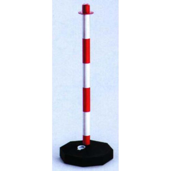 Immagine di COLONNA PER DELIMITAZIONE, IN PLASTICA, BIANCO/ROSSO, H 90 CM