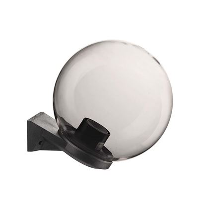 Immagine di APPLIQUE GLOBO, IP44, E27, 60W, VERSIONE IN ALTO, SFERA IN PLASTICA Ø20 CM, STRUTTURA TERMOPLASTICA NERA, COLORE FUMÈ